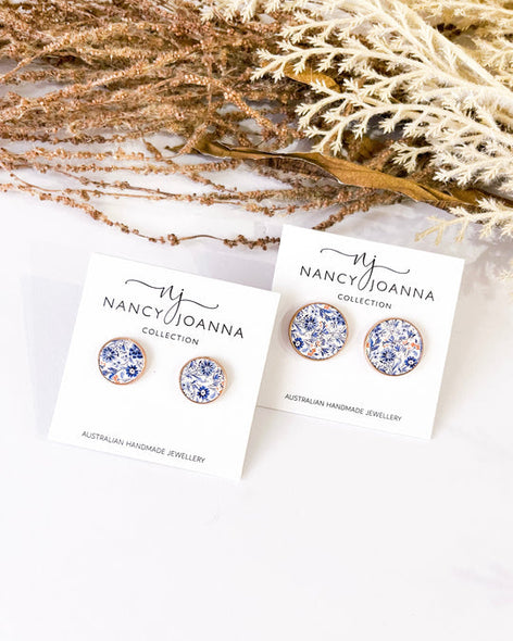 Nancy Joanna - Sweet Porcelain SM Stud - Rose Gold