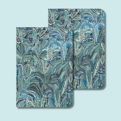 Notely - A5 - Aqua Palms (set of 2)