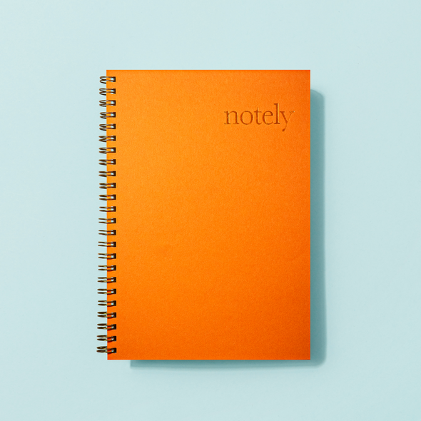 Notely - Notebook A5 - Madarin & Copper Spiral - 120 pages