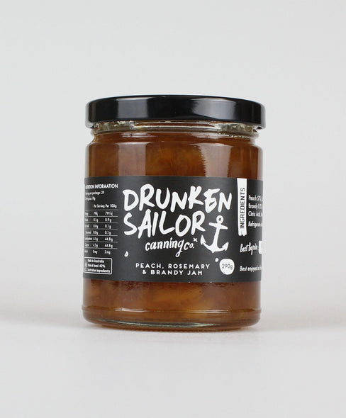 Drunken Sailor - Peach, Rosemary & Brandy Jam - 290gms