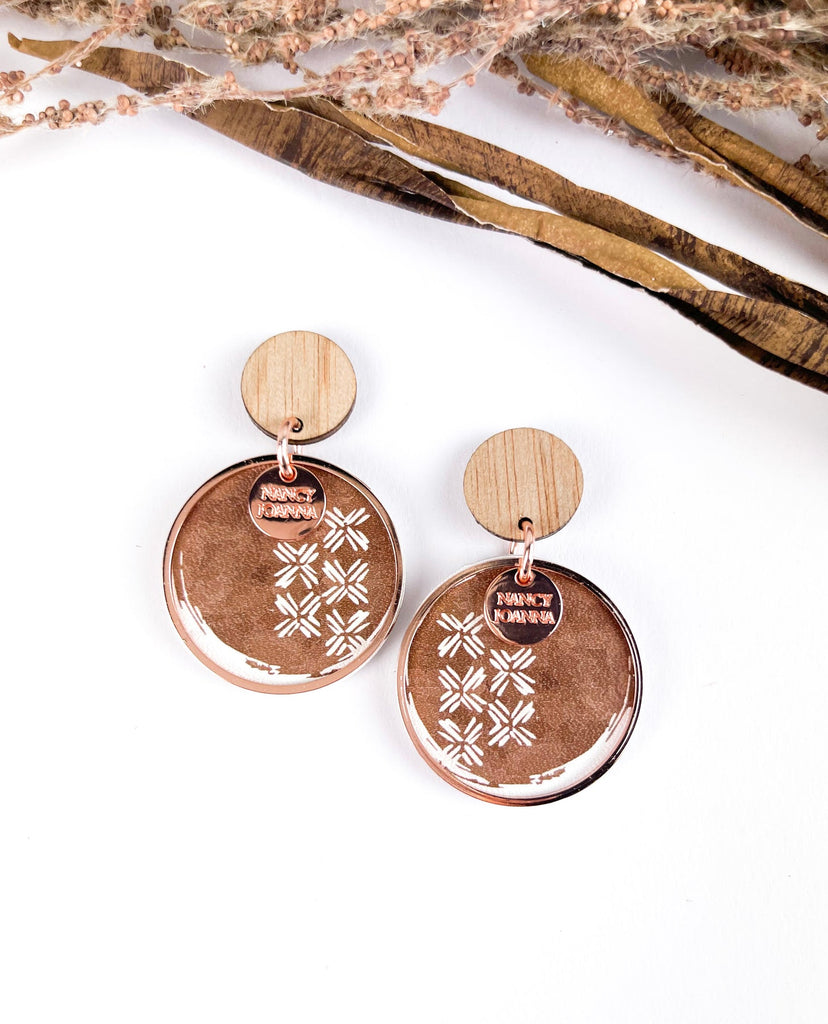 Nancy Joanna -  Boho Round Drop - SIlver