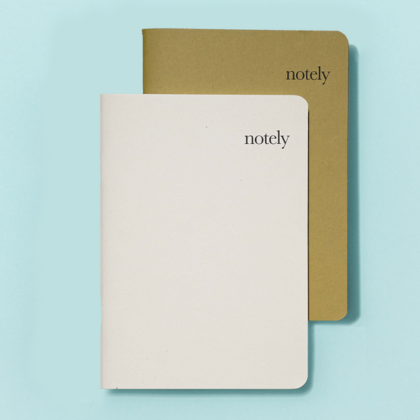 Notely - A5 - Citrus & Olive (set of 2)