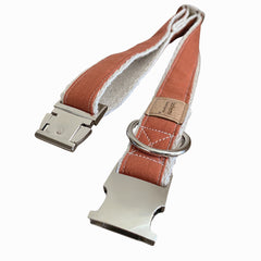 Bohemi Dog Collar - BURNT ORANGE - Hemp and Certified Organic Cotton