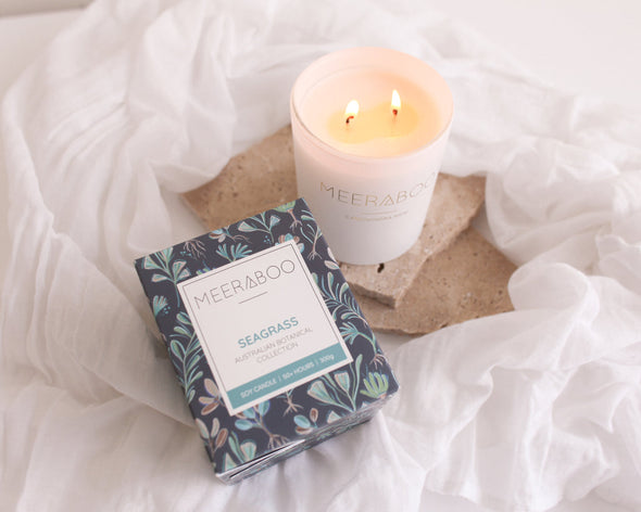 Meeraboo Seagrass Boxed Soy Candle