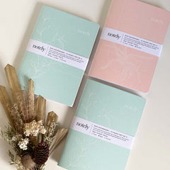 Notely - A5 Notebook  - Cup Notes - Artist Pastels - (Set of 2 - 64 pages)