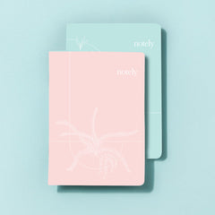 Notely - A5 Notebook  - Cup Notes - Artist Pastels - (Set of 2 - 64 pages)
