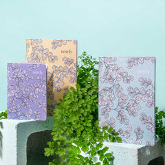 Notely - A5 - Fern Fancy - Lemon & Turquoise  -  (Set of 2 Lined Notebooks - 64 pages)