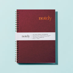 Notely - A5 - Wine & Copper (Spiral Lined Notebook - 100 pages)