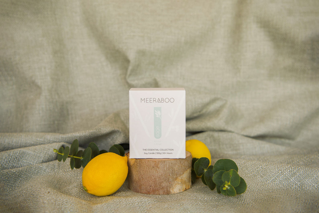 Meeraboo Sage Boxed Soy Candle