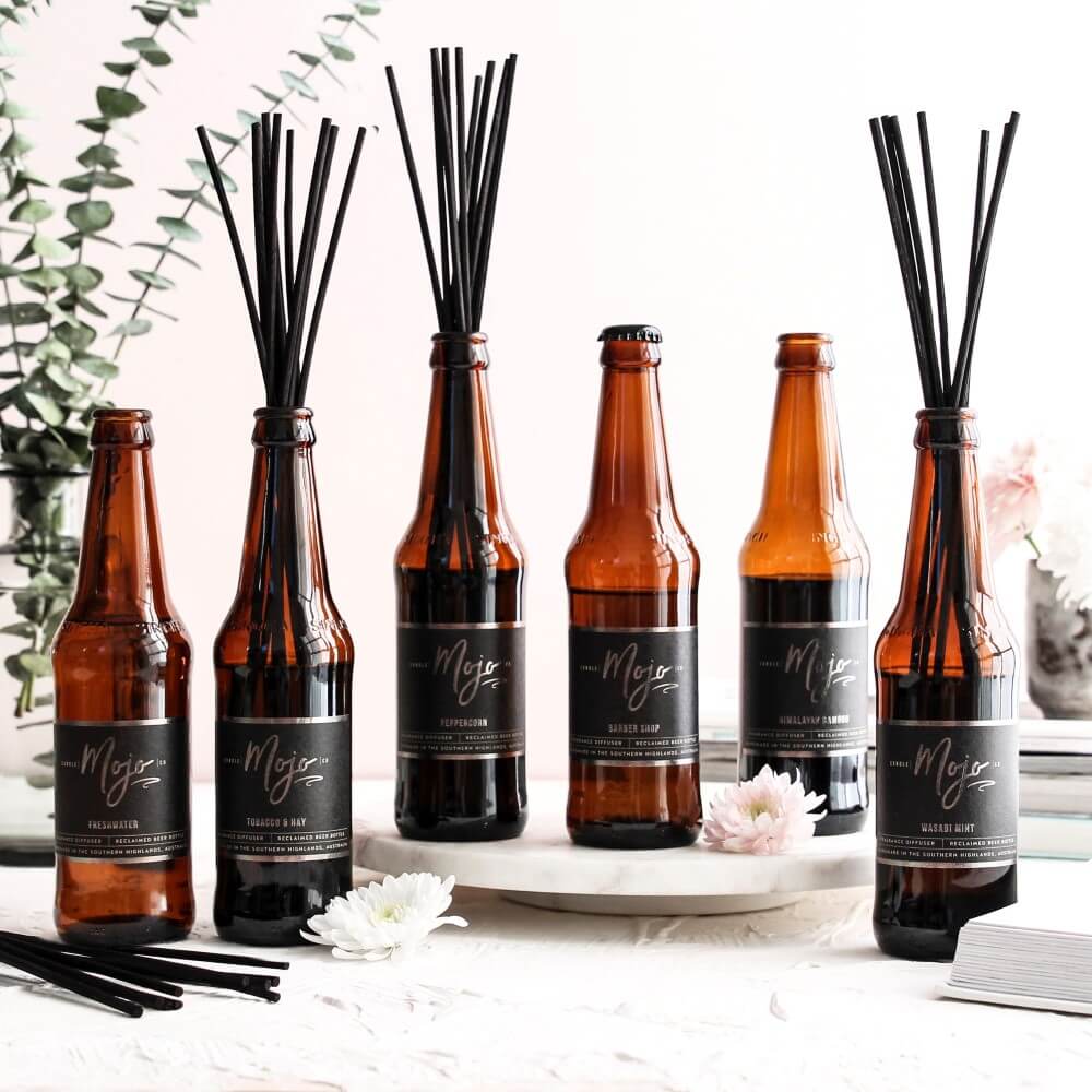 Mojo Diffuser - Himalayan Bamboo - Reclaimed Beer Bottle