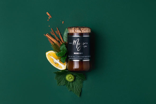 Mojo - Beer Bottle Candles - Wasabi Mint